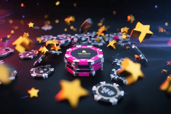 A glowing roulette wheel with cascading chips, symbolizing the engaging live and instant-win games available on 9SL.